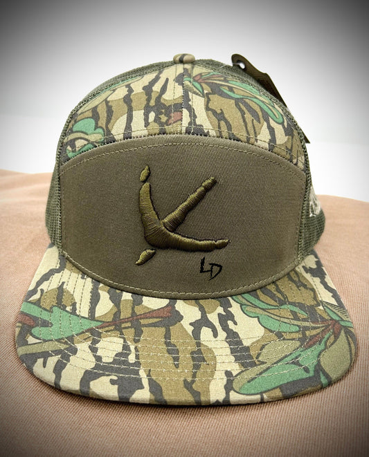Turkey Claw- 7 Pannel Mossy Oak Green Leaf